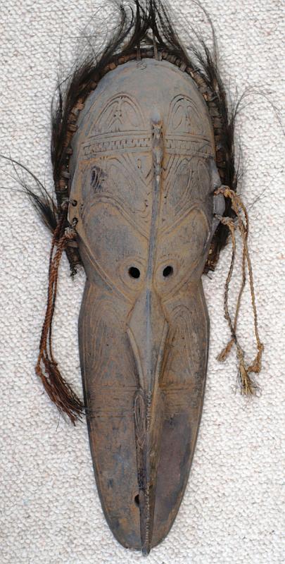 Seib-2010-Kunst-15-unknown.jpg - Wooden mask, Papua New Guinea, unknown artist, 1998, w 60 × h 20 (Photo by Roland Seib)